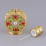 Max 12ml Vintage Glass Empty Perfume Spray Bottle Atomizer Refillable Gold