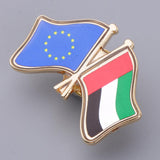 Maxbell The United Nations Metal Flag Pin Badge Enamel Badge Souvenir Medal Golden