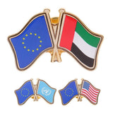 Maxbell The United Nations Metal Flag Pin Badge Enamel Badge Souvenir Medal Golden