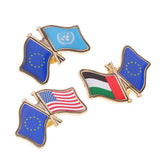 Maxbell The United Nations Metal Flag Pin Badge Enamel Badge Souvenir Medal Golden