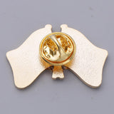 Maxbell The United Nations Metal Flag Pin Badge Enamel Badge Souvenir Medal Golden