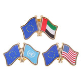 Maxbell The United Nations Metal Flag Pin Badge Enamel Badge Souvenir Medal Golden