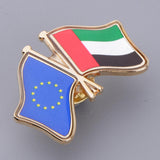 Maxbell The United Nations Metal Flag Pin Badge Enamel Badge Souvenir Medal Golden