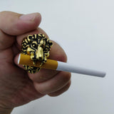 Max Novelty Lion Style Lady Smoking Cigarette Holder Rack Tobacco Accs Gold XL