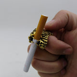 Max Novelty Lion Style Lady Smoking Cigarette Holder Rack Tobacco Accs Gold XL