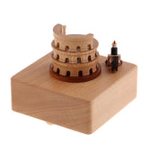 Max Wooden Music Box Crafts Ornaments Birthday Gift Present Colosseum