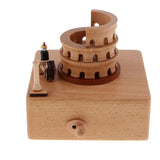 Max Wooden Music Box Crafts Ornaments Birthday Gift Present Colosseum