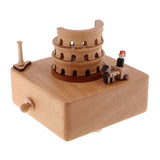 Max Wooden Music Box Crafts Ornaments Birthday Gift Present Colosseum