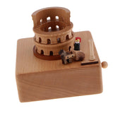 Max Wooden Music Box Crafts Ornaments Birthday Gift Present Colosseum