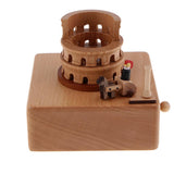 Max Wooden Music Box Crafts Ornaments Birthday Gift Present Colosseum
