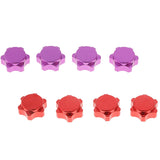 Max 4x Aluminum Wheel Hub Cover 17mm Hex Nut for RC 1/8 Model Car Parts Red