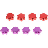 Max 4x Aluminum Wheel Hub Cover 17mm Hex Nut for RC 1/8 Model Car Parts Red