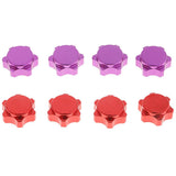 Max 4x Aluminum Wheel Hub Cover 17mm Hex Nut for RC 1/8 Model Car Parts Red