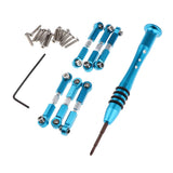 Max Upgrade Metal Adjustable Pull Rod Linkage for WLtoys RC 1/18 Car Sky Blue