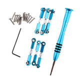 Max Upgrade Metal Adjustable Pull Rod Linkage for WLtoys RC 1/18 Car Sky Blue