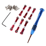 Max Upgrade Metal Adjustable Pull Rod Linkage for WLtoys RC 1/18 Car Red