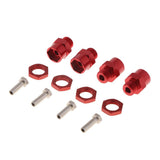 Max Wheel Hex Hub 12mm Extension Adaptor Longer Combiner for 1/10 RC Car Red