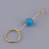 Max Fashion Cigarette Ring Holder with Agate Bead Hands Free Smoking Partner L