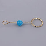 Max Fashion Cigarette Ring Holder with Agate Bead Hands Free Smoking Partner L