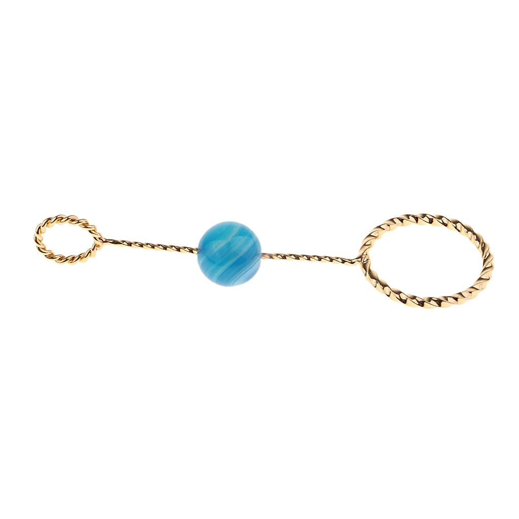Max Fashion Cigarette Ring Holder with Agate Bead Hands Free Smoking Partner L