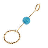 Max Fashion Cigarette Ring Holder with Agate Bead Hands Free Smoking Partner L