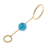 Max Fashion Cigarette Ring Holder with Agate Bead Hands Free Smoking Partner L