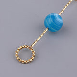Max Fashion Cigarette Ring Holder with Agate Bead Hands Free Smoking Partner L