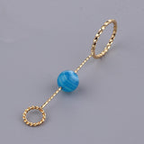 Max Fashion Cigarette Ring Holder with Agate Bead Hands Free Smoking Partner L