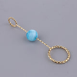 Max Fashion Cigarette Ring Holder with Agate Bead Hands Free Smoking Partner S