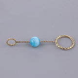 Max Fashion Cigarette Ring Holder with Agate Bead Hands Free Smoking Partner S