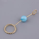 Max Fashion Cigarette Ring Holder with Agate Bead Hands Free Smoking Partner S