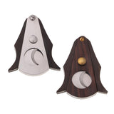 Max Wooden Cigar Cutting Cutter Scissors V-cut Smoking Cigare Tool Silver