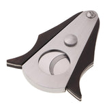 Max Wooden Cigar Cutting Cutter Scissors V-cut Smoking Cigare Tool Silver