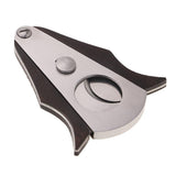 Max Wooden Cigar Cutting Cutter Scissors V-cut Smoking Cigare Tool Silver