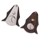Max Wooden Cigar Cutting Cutter Scissors V-cut Smoking Cigare Tool Silver