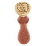 Max Retro Wood Handle Sealing Wax Stamp Personalised Name Wax Stamps Kits D