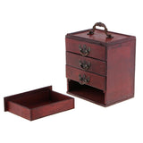Max 4 Layers Vintage Jewelry Rings Treasure Chest Storage Box Case Trinket Gift