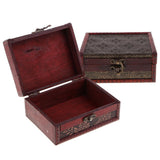 Max Vintage Wooden Trinket Jewelry Storage Box Treasure Case Organizer A