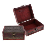 Max Vintage Wooden Trinket Jewelry Storage Box Treasure Case Organizer A