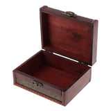 Max Vintage Wooden Trinket Jewelry Storage Box Treasure Case Organizer A