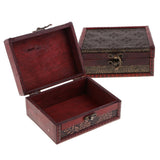Max Vintage Wooden Trinket Jewelry Storage Box Treasure Case Organizer A
