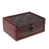 Max Vintage Wooden Trinket Jewelry Storage Box Treasure Case Organizer A