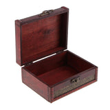 Max Vintage Wooden Trinket Jewelry Storage Box Treasure Case Organizer A