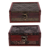 Max Vintage Wooden Trinket Jewelry Storage Box Treasure Case Organizer A