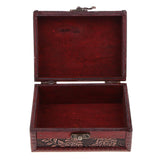 Max Vintage Wooden Trinket Jewelry Storage Box Treasure Case Organizer B