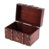 Max Antique Wooden Jewelry Storage Case Treasure Chest Box Home Table Decor A