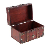 Max Antique Wooden Jewelry Storage Case Treasure Chest Box Home Table Decor A