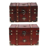 Max Antique Wooden Jewelry Storage Case Treasure Chest Box Home Table Decor A