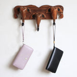 Max Handmade Creative Wooden Elephant Head Wall Mounted Trunk Hook Hanger A