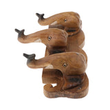 Max Handmade Creative Wooden Elephant Head Wall Mounted Trunk Hook Hanger A